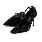 کفش زنانه مجلسی تمام نگین کد 1454 - Image 3