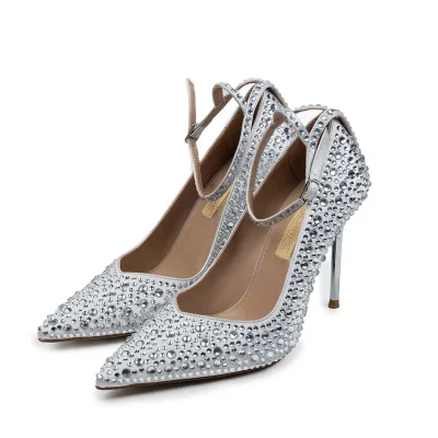 کفش زنانه مجلسی تمام نگین کد 1454